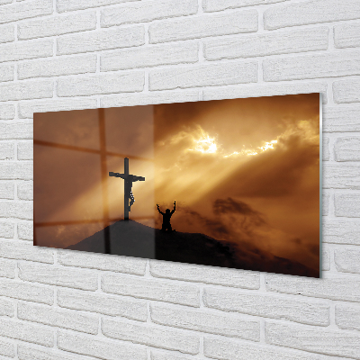 akrylový obraz Jesus Cross Light