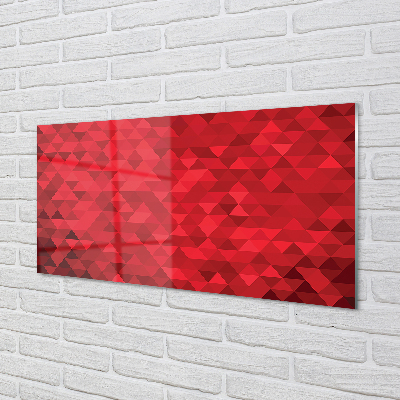 akrylový obraz Červené vzor trojúhelníky