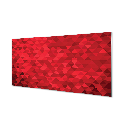 akrylový obraz Červené vzor trojúhelníky