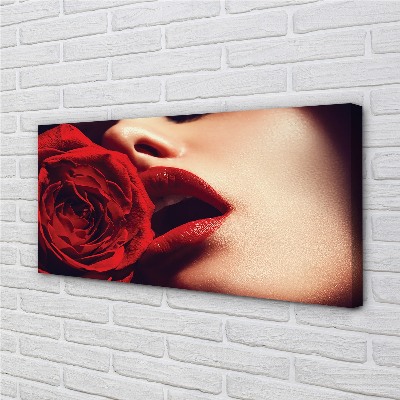 Obrazy na plátně Rose žena v ústech