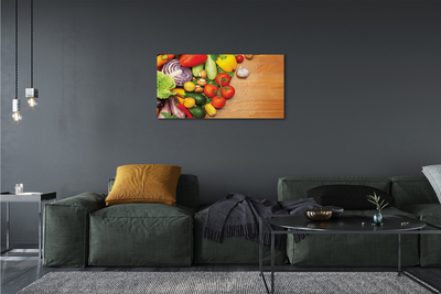 Obrazy na plátně Česnek houby cuketa