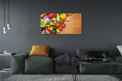 Obrazy na plátně Česnek houby cuketa
