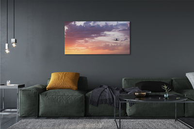 Obrazy na plátně Zataženo oblohy lehká letadla