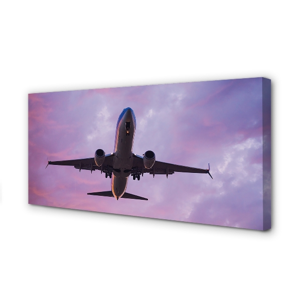 Obrazy na plátně Mraky obloha letadlo