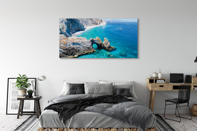 Obrazy na plátně Řecko Beach břehu moře