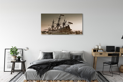 Obrazy na plátně Loď old sky sea
