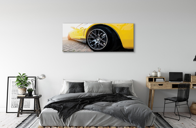 Obrazy na plátně žluté auto