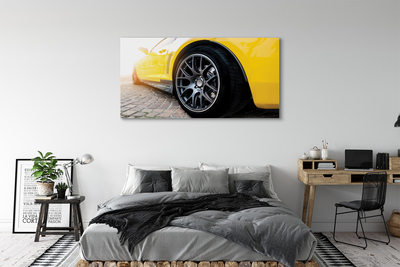 Obrazy na plátně žluté auto