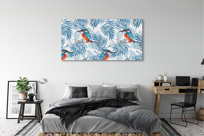 Obrazy na plátně Malované pták na větvi