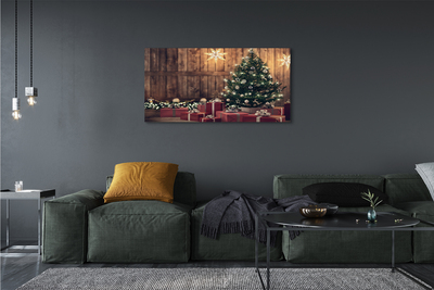Obrazy na plátně Dárky Vánoční strom dekorace desky