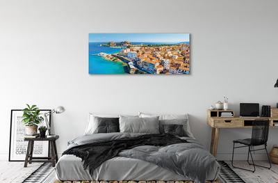 Obrazy na plátně Řecko Mořské pobřeží město