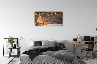 Obrazy na plátně Vánoční strom dekorace sníh