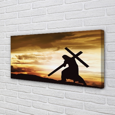 Obrazy na plátně Jesus cross západ slunce