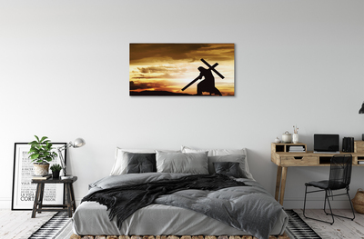 Obrazy na plátně Jesus cross západ slunce
