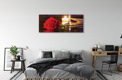 Obrazy na plátně Rose svíčka sklo