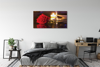 Obrazy na plátně Rose svíčka sklo