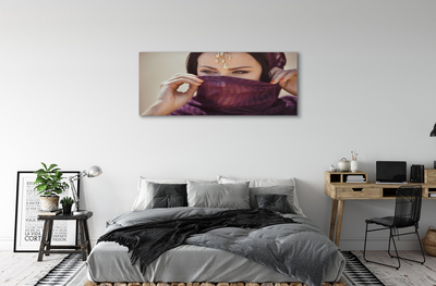 Obrazy na plátně Žena purple Materiál