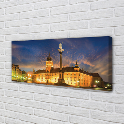 Obrazy na plátně Warsaw Old Town sunset