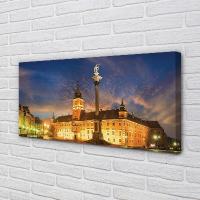 Obrazy na plátně Warsaw Old Town sunset