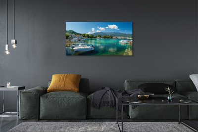 Obrazy na plátně Řecko Marina moře hory