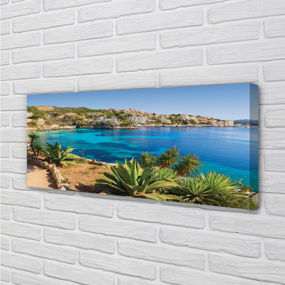 Obrazy na plátně Španělsko pobřeží moře město