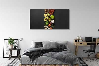 Obrazy na plátně Citrón avokádo mrkev