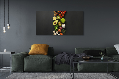 Obrazy na plátně Citrón avokádo mrkev