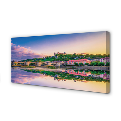 Obrazy na plátně řeka Německo Sunset