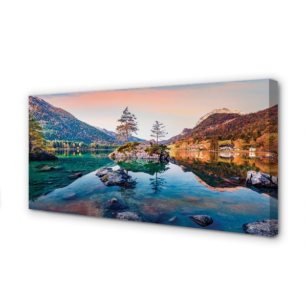 Obrazy na plátně Německo Alpy podzim Horské jezero