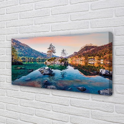 Obrazy na plátně Německo Alpy podzim Horské jezero