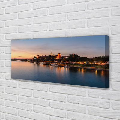 Obrazy na plátně Krakow Sunset řeky lock