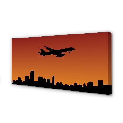 Obrazy na plátně Letadlo a slunce oblohu