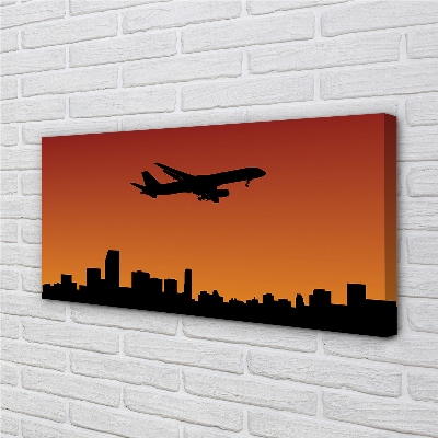 Obrazy na plátně Letadlo a slunce oblohu