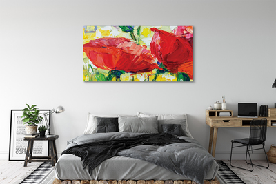 Obrazy na plátně červené květy