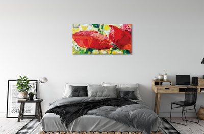 Obrazy na plátně červené květy