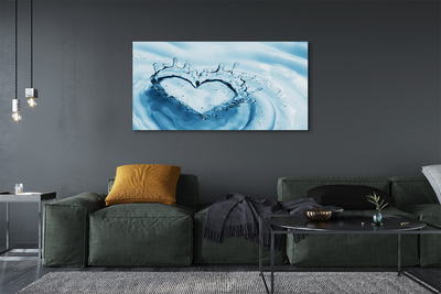 Obrazy na plátně Vodní kapky srdce