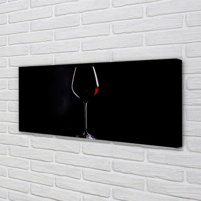 Obrazy na plátně Černé pozadí se sklenkou vína
