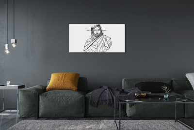 Obrazy na plátně Ježíš výkres