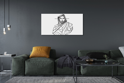 Obrazy na plátně Ježíš výkres
