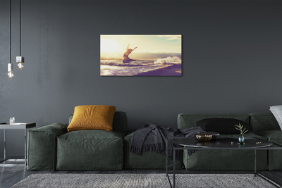 Obrazy na plátně Ženské jezero mraky