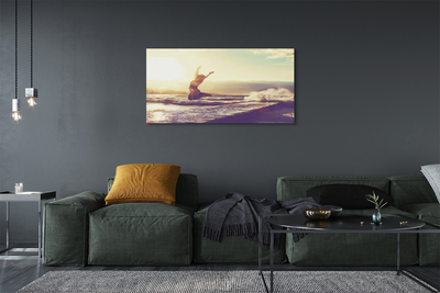 Obrazy na plátně Ženské jezero mraky