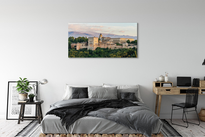 Obrazy na plátně Španělsko Castle horský les