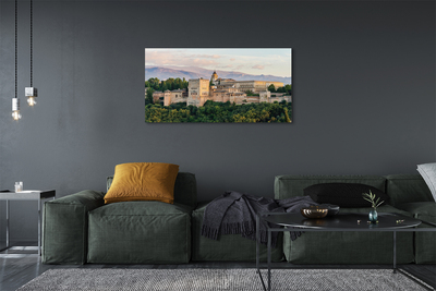 Obrazy na plátně Španělsko Castle horský les