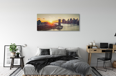 Obrazy na plátně Bridge river svítání