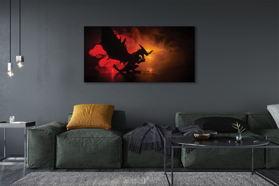 Obrazy na plátně Černý drak mraky