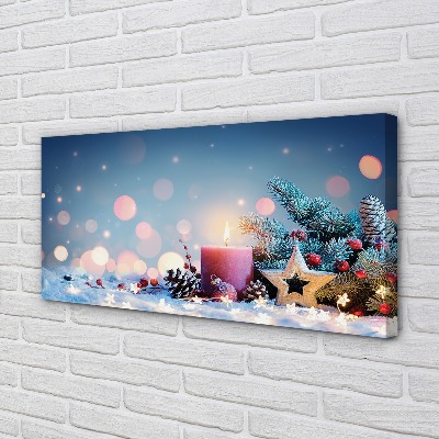 Obrazy na plátně Svatý svíčka sněhu