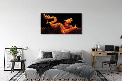 Obrazy na plátně Gold dragon