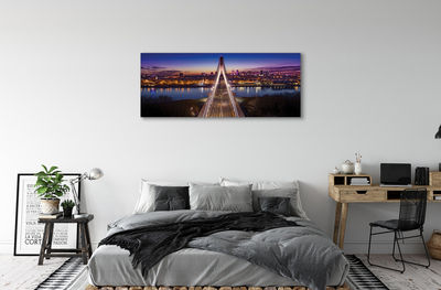 Obrazy na plátně Warsaw panorama říční most