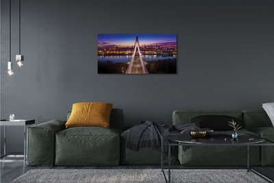 Obrazy na plátně Warsaw panorama říční most