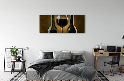 Obrazy na plátně 2 láhve sklenice na víno